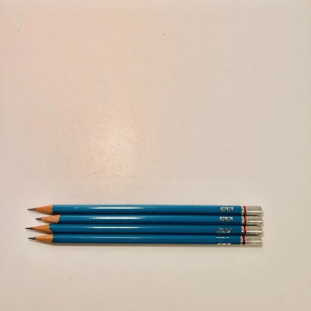 4 Eagle Turquoise Chemi-Sealed HB Pencils Sharpened Vintage